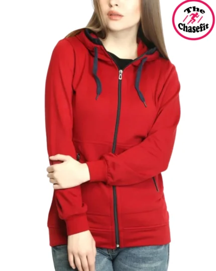 Red Zip Up Hoodie